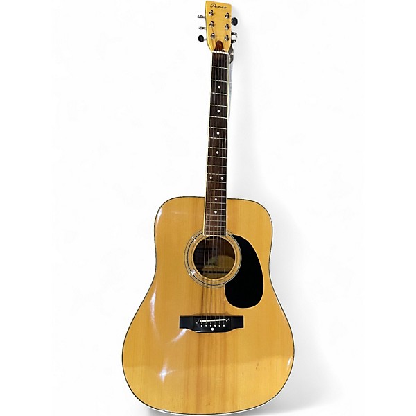 Used Penco 6 String Acoustic Natural Acoustic Guitar