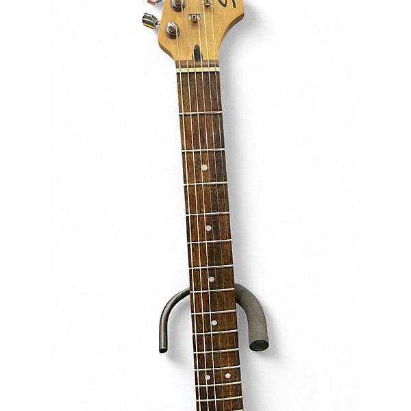 Used Squier Standard Stratocaster Black and White Solid Body Electric Guitar