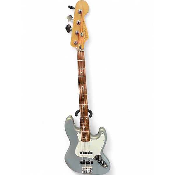 Used 2020 Fender Player Jazz Bass Silver Electric Bass Guitar