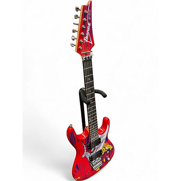 Used Ibanez 20TH ANNIVERSARY JS20S RED SILVER SURFER GRAPHIC Solid Body Electric Guitar