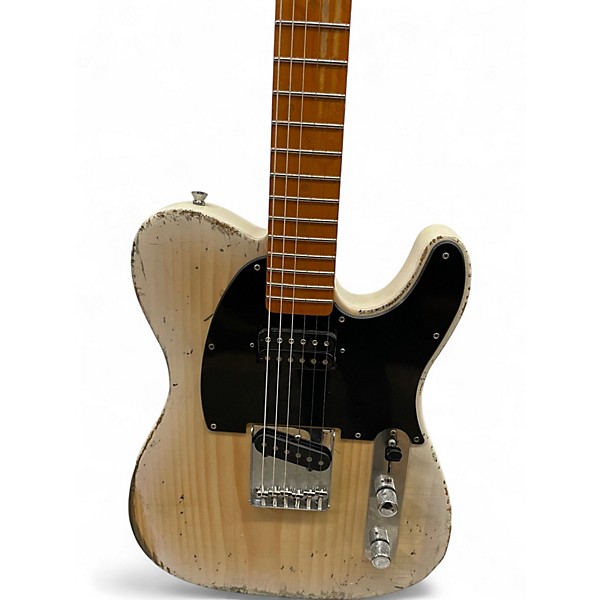 Used Mjt VTT Tele Aged Aged White Solid Body Electric Guitar