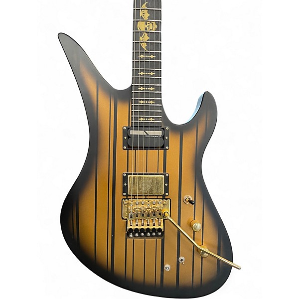 Used Schecter Guitar Research Synyster Gates Signature Custom S Satin Gold Burst Solid Body Electric Guitar