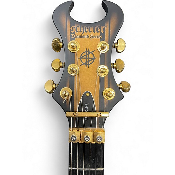 Used Schecter Guitar Research Synyster Gates Signature Custom S Satin Gold Burst Solid Body Electric Guitar