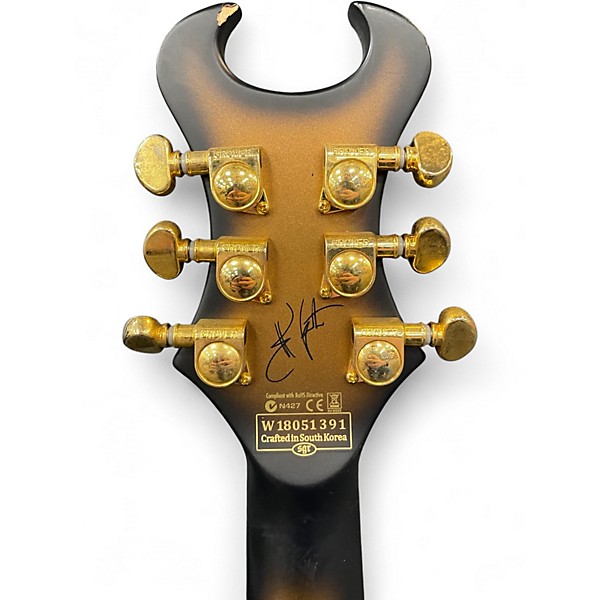 Used Schecter Guitar Research Synyster Gates Signature Custom S Satin Gold Burst Solid Body Electric Guitar