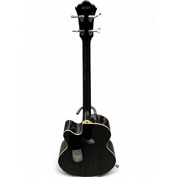 Used Ibanez AEB5E Black Acoustic Bass Guitar