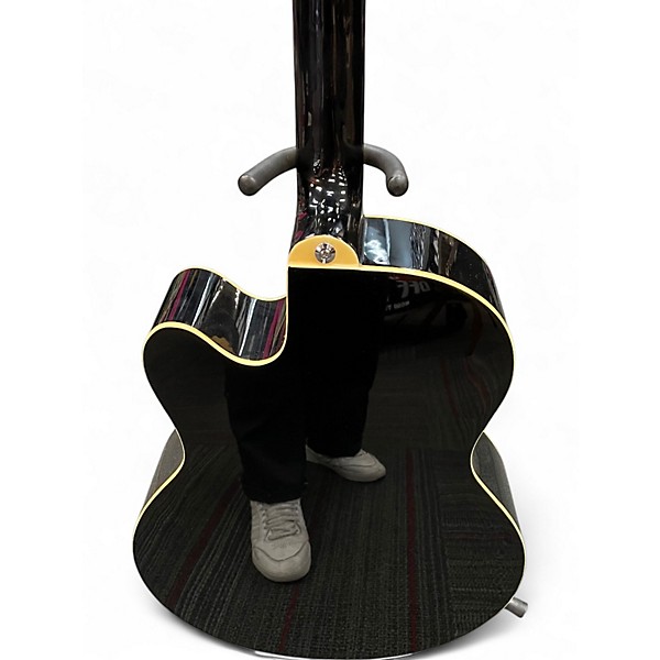 Used Ibanez AEB5E Black Acoustic Bass Guitar