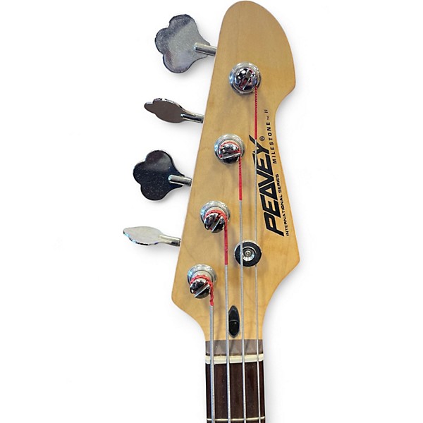 Used Peavey milestone II Olympic White Electric Bass Guitar