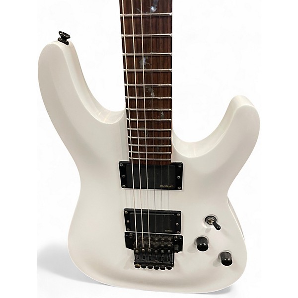 Used Schecter Guitar Research Diamond Series PT WHITE Solid Body Electric Guitar