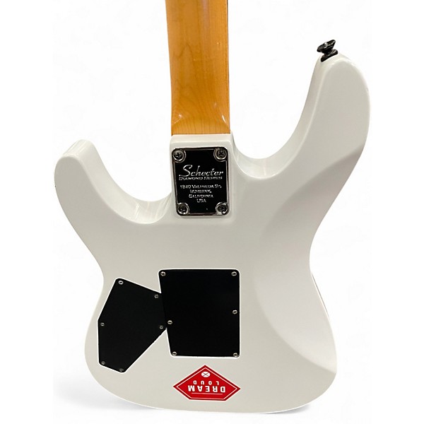 Used Schecter Guitar Research Diamond Series PT WHITE Solid Body Electric Guitar