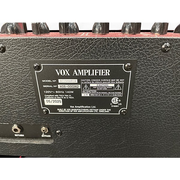 Used VOX AC15HWR1X Tube Guitar Combo Amp