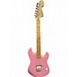 Used Squier Hello Kitty Stratocaster Single Hum Pink With Kitty Pickguard Pink Solid Body Electric Guitar thumbnail