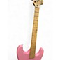 Used Squier Hello Kitty Stratocaster Single Hum Pink With Kitty Pickguard Pink Solid Body Electric Guitar