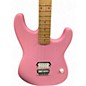 Used Squier Hello Kitty Stratocaster Single Hum Pink With Kitty Pickguard Pink Solid Body Electric Guitar