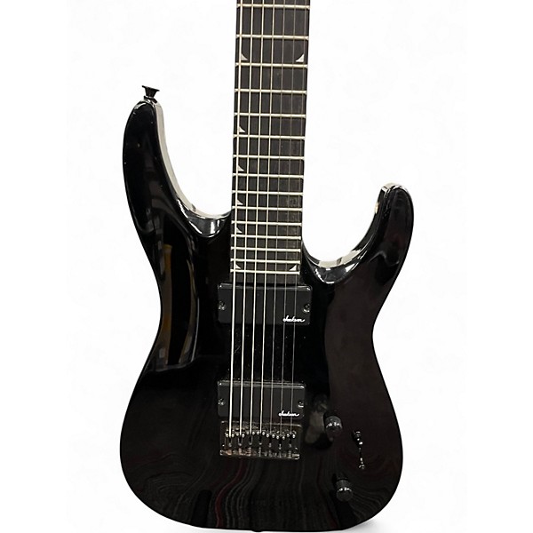 Used Jackson JS22-7 Dinky 7 String Black Solid Body Electric Guitar