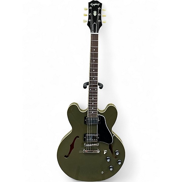 Used Epiphone inspired by gibson es335 olive green Hollow Body Electric Guitar