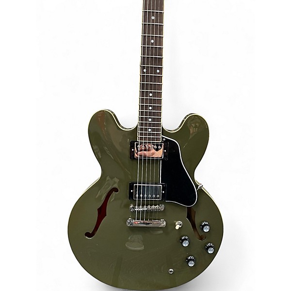 Used Epiphone inspired by gibson es335 olive green Hollow Body Electric Guitar