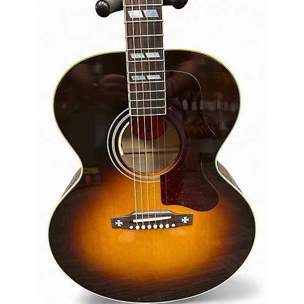 Used Gibson J-185 Vintage Sunburst Acoustic Electric Guitar