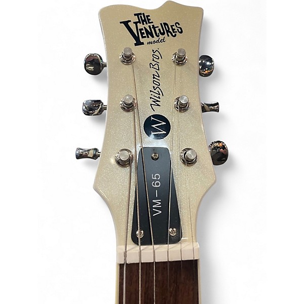 Used Wilson Brothers VM-65 WHITE SPARKLE Solid Body Electric Guitar