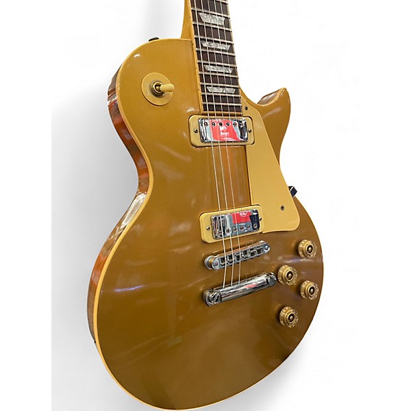 Vintage 1980 Gibson Les Paul Deluxe Gold Top Solid Body Electric Guitar