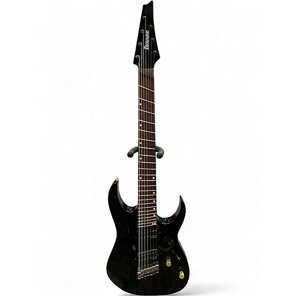 Used Ibanez RGMS7 Black Solid Body Electric Guitar