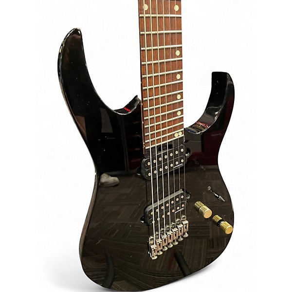 Used Ibanez RGMS7 Black Solid Body Electric Guitar