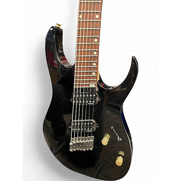 Used Ibanez RGMS7 Black Solid Body Electric Guitar