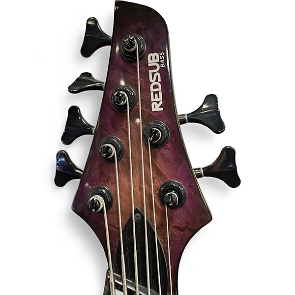 Used Redsub COLISEUM PURPLE BURL BURST Electric Bass Guitar