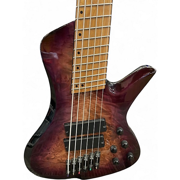 Used Redsub COLISEUM PURPLE BURL BURST Electric Bass Guitar