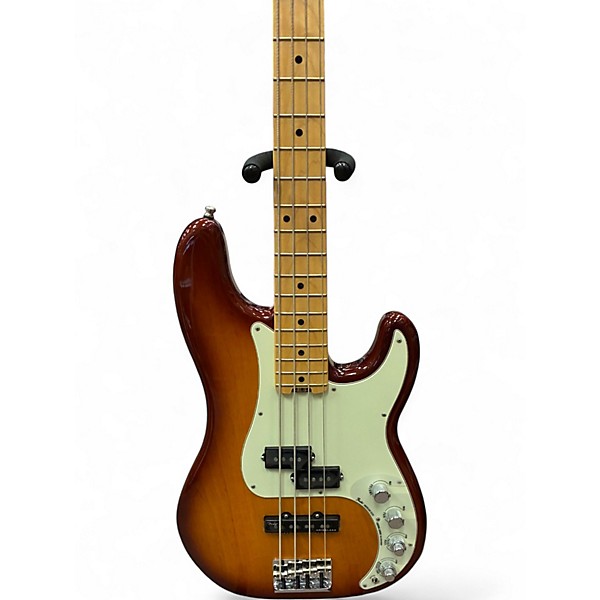 Used 2016 Fender American Elite Precision Bass 2 Color Sunburst Electric Bass Guitar