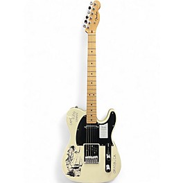 Used 2025 Fender Tyler the Creator Camp Flog Gnaw Antique White Solid Body Electric Guitar