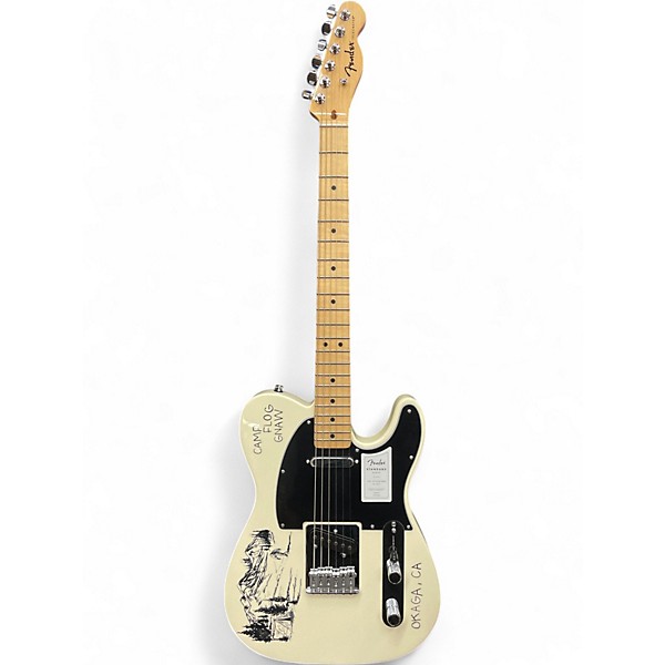 Used 2025 Fender Tyler the Creator Camp Flog Gnaw Antique White Solid Body Electric Guitar