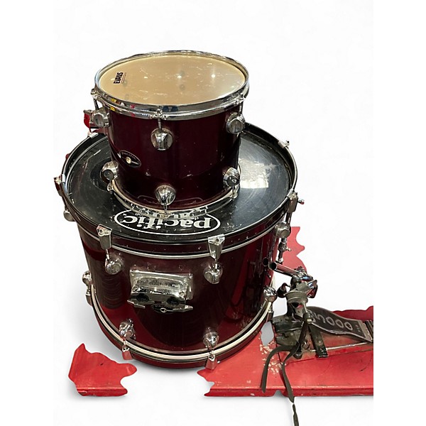 Used PDP by DW 5 Piece Pacific Series Burgundy Drum Kit