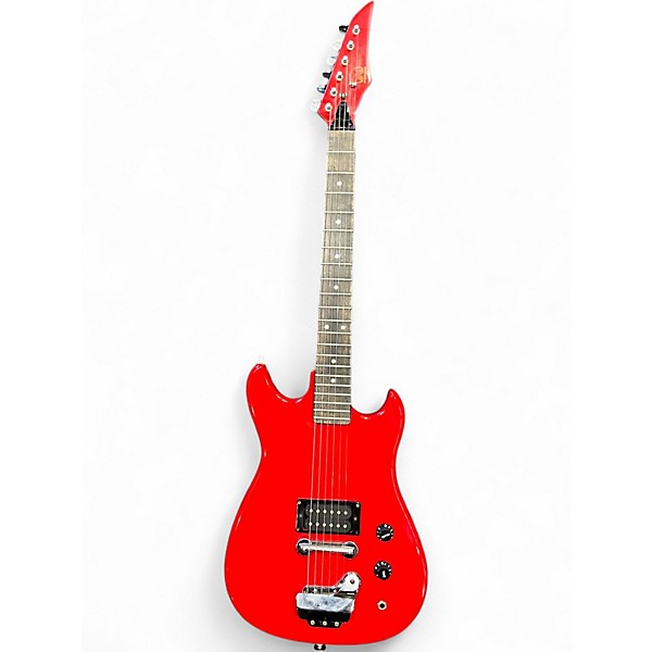 Used Hondo H717GR Red Solid Body Electric Guitar