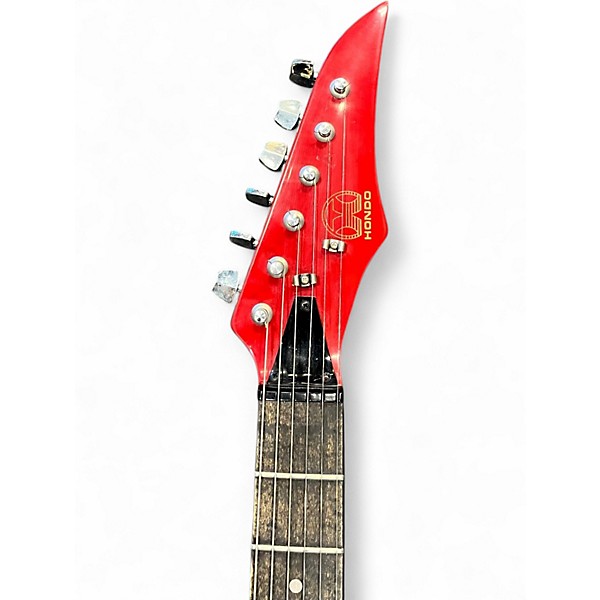 Used Hondo H717GR Red Solid Body Electric Guitar