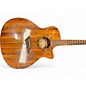 Used Dean EZEBRA Exotica Mini Jumbo Natural Acoustic Electric Guitar