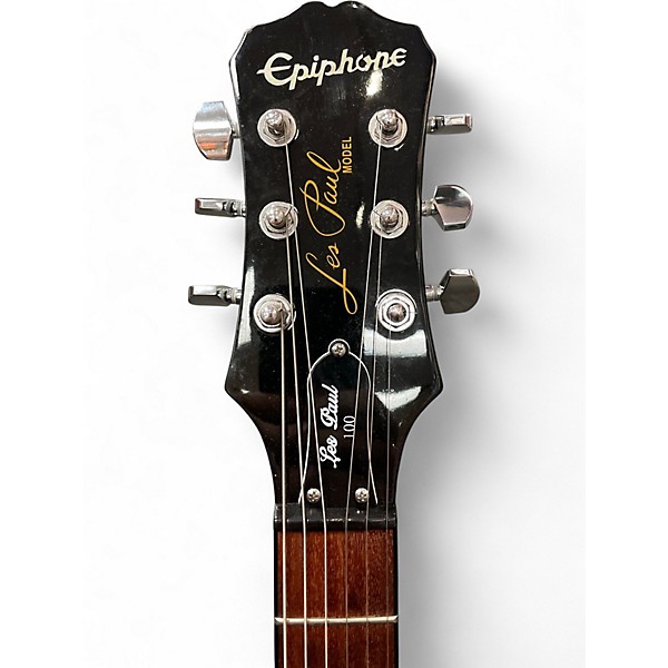 Used Epiphone Les Paul 100 Bolt On Black Solid Body Electric Guitar