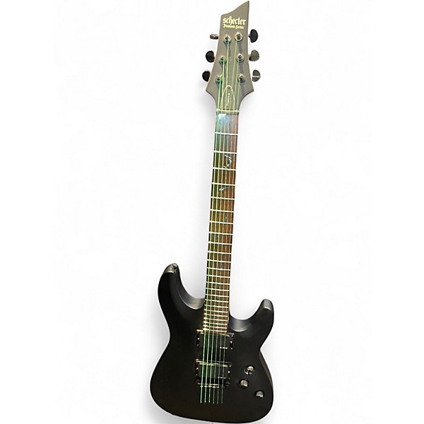 Used Schecter Guitar Research c6 Satin Black Solid Body Electric Guitar