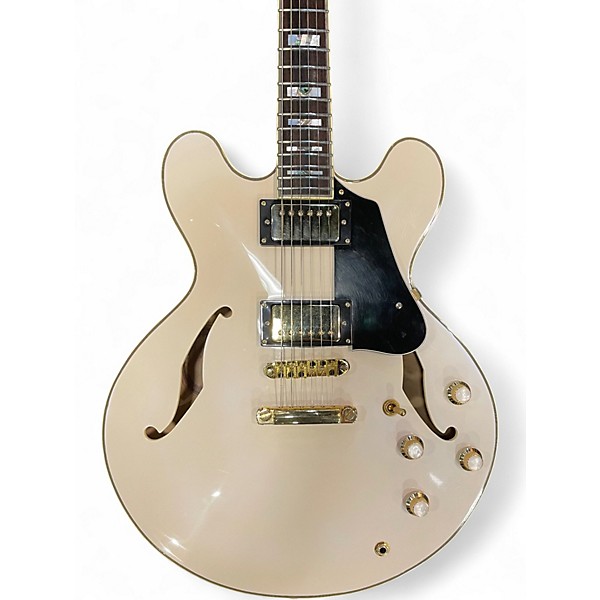 Used Ibanez AS120 White Hollow Body Electric Guitar
