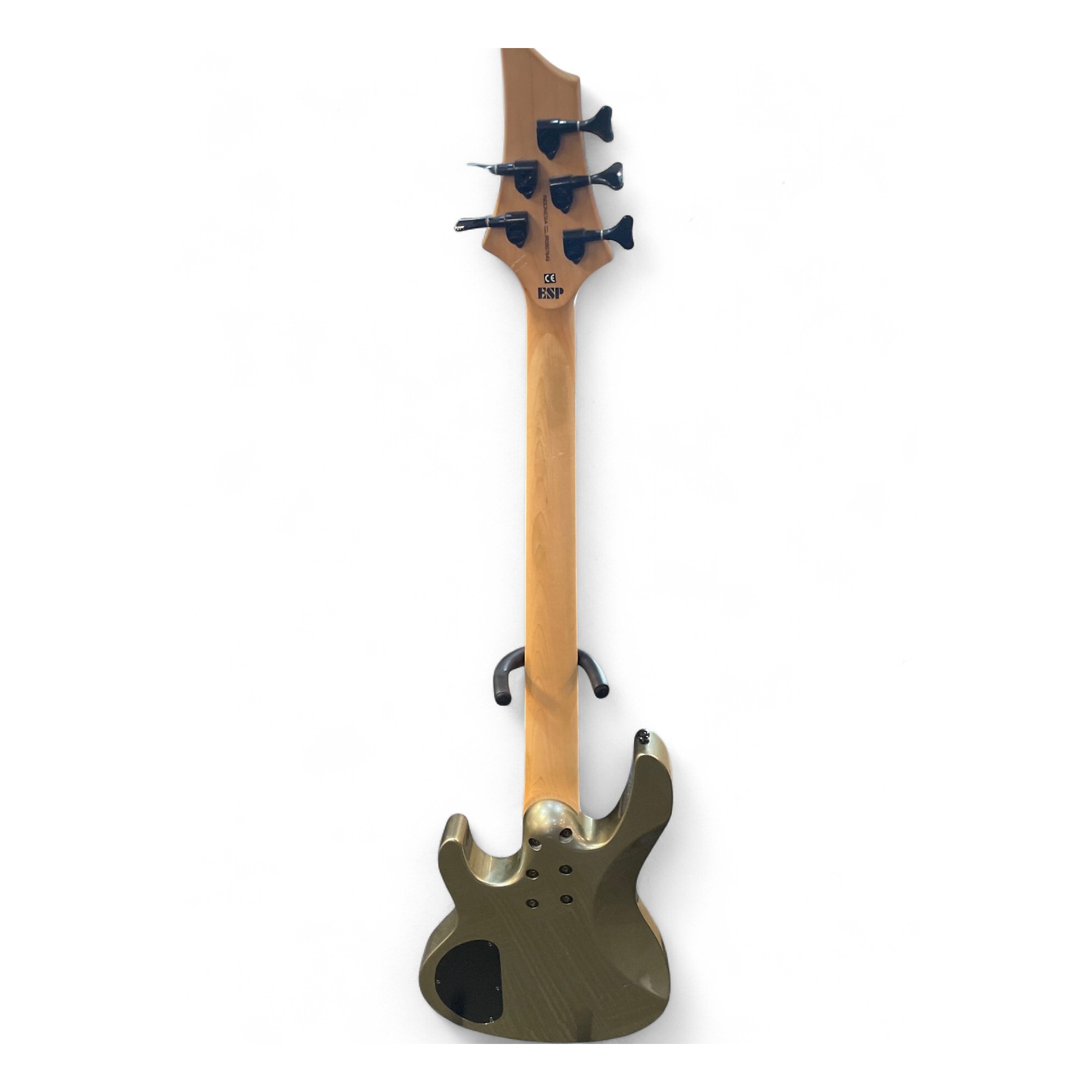 Used ESP LTD B55 5 String Aztec Gold Electric Bass Guitar Aztec