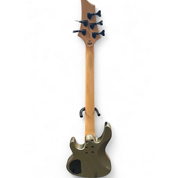 Used ESP LTD B55 5 String Aztec Gold Electric Bass Guitar