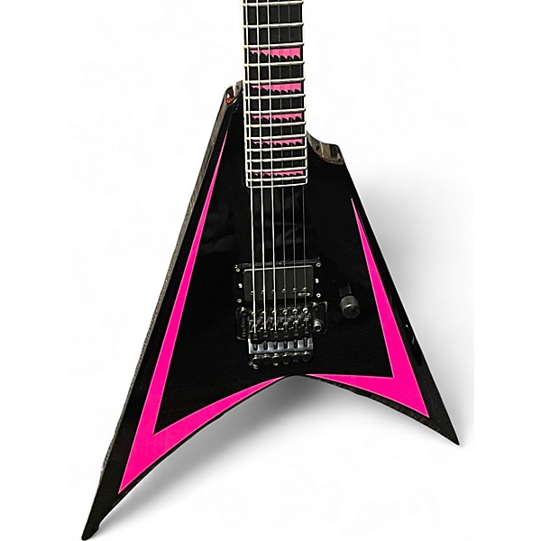 Used ESP Alexi-600SE LTD BLACK AND PINK Solid Body Electric Guitar