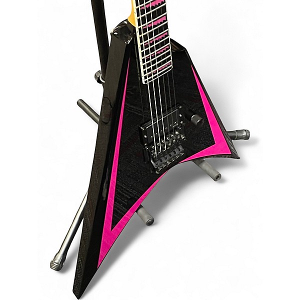 Used ESP Alexi-600SE LTD BLACK AND PINK Solid Body Electric Guitar