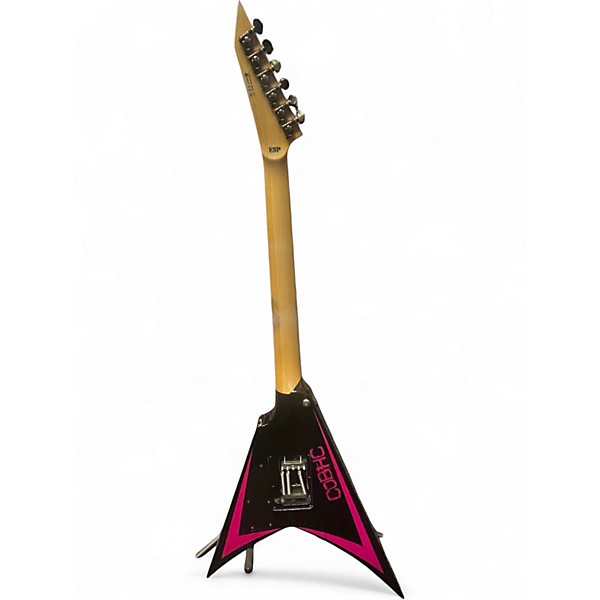 Used ESP Alexi-600SE LTD BLACK AND PINK Solid Body Electric Guitar