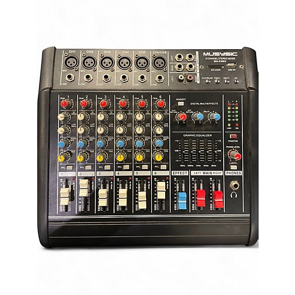 Used Musysic 6 Channel Stereo Mixer Unpowered Mixer