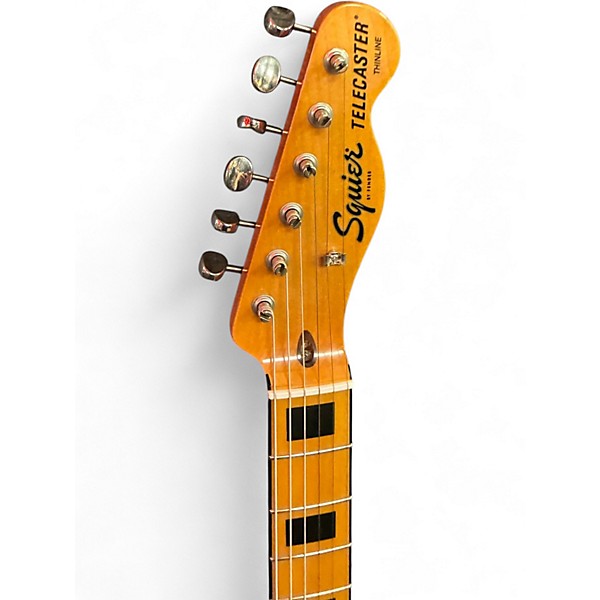 Used Squier Classic Vibe Telecaster Thinline Black Hollow Body Electric Guitar