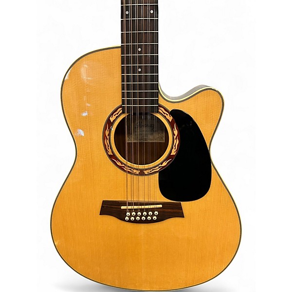 Used Ibanez aef1812 Natural 12 String Acoustic Electric Guitar