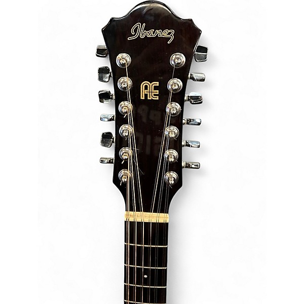 Used Ibanez aef1812 Natural 12 String Acoustic Electric Guitar