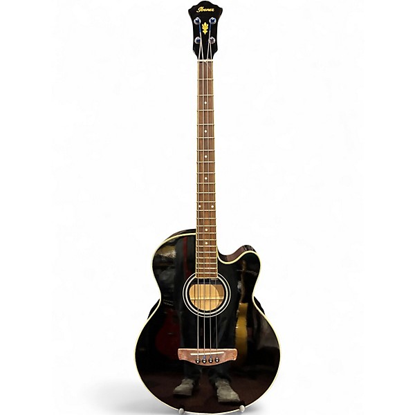 Used Ibanez AEB5E-BK Black Acoustic Bass Guitar