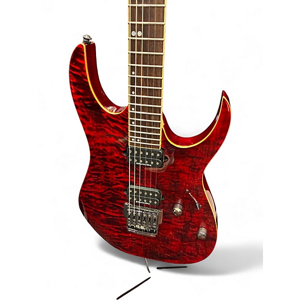 Used 2012 Ibanez RG921QMF Premium Desert Red Solid Body Electric Guitar