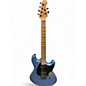 Used Sterling by Music Man Ryan "fluff" Bruce artist series blue sparkle Solid Body Electric Guitar thumbnail